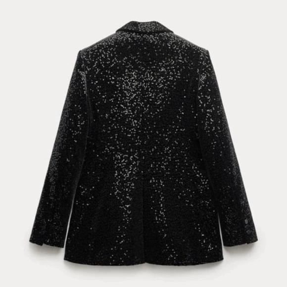 Zara Sequined Blazer BNWT XLarge Bloggers Favorite! - Picture 5 of 15
